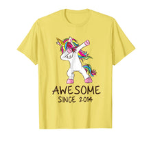 Ladda upp bild till gallerivisning, Funny shirts V-neck Tank top Hoodie sweatshirt usa uk au ca gifts for Awesome Since 2014 Dabbing Unicorn Shirt Girl Gifts Birthday 3446558