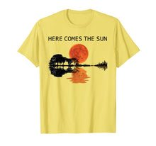 Ladda upp bild till gallerivisning, Here Comes The Sun Guitar Shadow Sunset T-Shirt 160083
