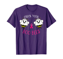 Ladda upp bild till gallerivisning, Breast Cancer Awareness Funny Check your Boo bees women T-Shirt 111403