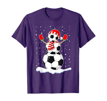 Ladda upp bild till gallerivisning, Funny shirts V-neck Tank top Hoodie sweatshirt usa uk au ca gifts for Soccer Ball Snowman Santa Hat Funny Christmas T-Shirt 466704
