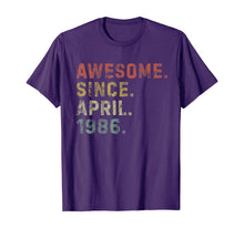Ladda upp bild till gallerivisning, Awesome Since April 1986 34th Birthday Gifts 34 Years Old TShirt339540