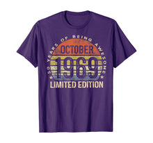Ladda upp bild till gallerivisning, Born October 1969 Limited Edition Bday Gifts 50th Birthday T-Shirt 103186