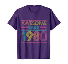 Ladda upp bild till gallerivisning, Awesome Since 1980 40th Birthday Gifts 40 Years Old T-Shirt-169308