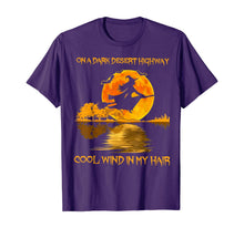 Ladda upp bild till gallerivisning, Witch Riding Brooms On A Dark Desert Highways Halloween T-Shirt 61531