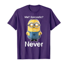 Ladda upp bild till gallerivisning, Despicable Me Minions Me Sarcastic Never Graphic T-Shirt 185800