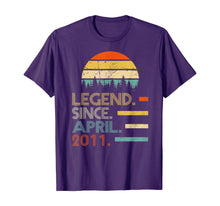 Ladda upp bild till gallerivisning, Legend Since April 2011 9th Birthday Gift 9 Year Old TShirt473615