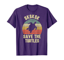 Ladda upp bild till gallerivisning, SKSKSK Save the Turtles Funny Saying Retro Vintage T-Shirt 367474