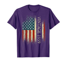 Ladda upp bild till gallerivisning, Funny shirts V-neck Tank top Hoodie sweatshirt usa uk au ca gifts for 60th Birthday Gifts Vintage 1959 Usa Flag 60 Year Old Bday T-Shirt 275764