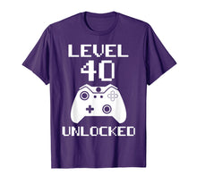 Ladda upp bild till gallerivisning, Funny shirts V-neck Tank top Hoodie sweatshirt usa uk au ca gifts for Level 40 Unlocked Shirt Funny Video Gamer 40th Birthday Gift T-Shirt 609139