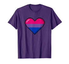 Ladda upp bild till gallerivisning, Funny shirts V-neck Tank top Hoodie sweatshirt usa uk au ca gifts for Bisexual Pride 8-Bit Pixel Heart T-Shirt 1173549
