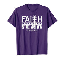 Ladda upp bild till gallerivisning, Faith over Fear T Shirt Bible Quote Christian Gift 826431
