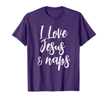 Ladda upp bild till gallerivisning, Funny shirts V-neck Tank top Hoodie sweatshirt usa uk au ca gifts for Inspirational I Love Jesus And Naps T-shirt Fun Faith Tee 1863923