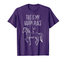 Ladda upp bild till gallerivisning, This Is My Happy Place Horse Lover T-Shirt Horseback Riding 197495