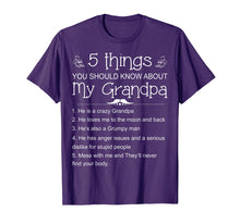 Ladda upp bild till gallerivisning, Funny shirts V-neck Tank top Hoodie sweatshirt usa uk au ca gifts for 5 Things You Should Know About My Grandpa Shirt - Funny Gift 1318010
