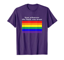 Ladda upp bild till gallerivisning, Funny shirts V-neck Tank top Hoodie sweatshirt usa uk au ca gifts for Kiss Whoever The Fuck You Want T-Shirt LGBT Flag 409429