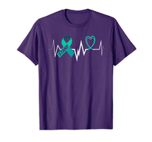Ladda upp bild till gallerivisning, Funny shirts V-neck Tank top Hoodie sweatshirt usa uk au ca gifts for Heartbeat Sexual Assault Awareness Shirt Teal Ribbon Shirt 1346187