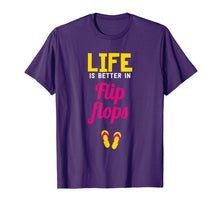 Ladda upp bild till gallerivisning, Funny shirts V-neck Tank top Hoodie sweatshirt usa uk au ca gifts for Beach T-Shirt Life is better in flip flops 3005477
