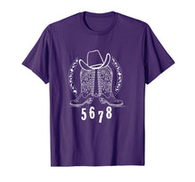 Ladda upp bild till gallerivisning, Cool Line Dance Shirt - 5 6 7 8 With Cowboy Hat And Boots 958930