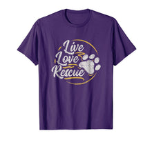 Ladda upp bild till gallerivisning, Live Love Rescue - Dog Lover Adopt a Dog Adoption T-Shirt 1219364