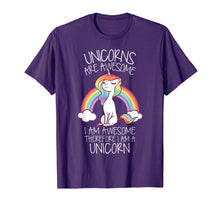 Ladda upp bild till gallerivisning, Funny shirts V-neck Tank top Hoodie sweatshirt usa uk au ca gifts for Unicorns Are Awesome Therefore I Am A Unicorn Funny T Shirt 240072