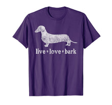 Ladda upp bild till gallerivisning, Funny shirts V-neck Tank top Hoodie sweatshirt usa uk au ca gifts for Retro Dachshund Live Love Bark T Shirt 594773