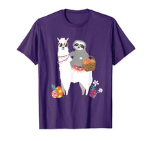 Ladda upp bild till gallerivisning, Funny shirts V-neck Tank top Hoodie sweatshirt usa uk au ca gifts for Sloth Llama Egg-Hunt Funny Cute Easter Shirt Gift Idea 2314735