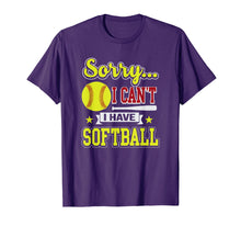 Ladda upp bild till gallerivisning, Funny shirts V-neck Tank top Hoodie sweatshirt usa uk au ca gifts for Sorry I Can't I Have Softball Funny Softball Player T-Shirt 2184401