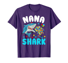Ladda upp bild till gallerivisning, Funny shirts V-neck Tank top Hoodie sweatshirt usa uk au ca gifts for Nana Shark Autism Awareness T-shirt For Grandma Nanny 1999697