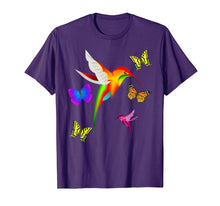 Ladda upp bild till gallerivisning, Funny shirts V-neck Tank top Hoodie sweatshirt usa uk au ca gifts for Unique Colorful Hummingbird With Butterflies T-Shirt 2240968