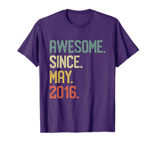 Ladda upp bild till gallerivisning, Funny shirts V-neck Tank top Hoodie sweatshirt usa uk au ca gifts for Awesome Since May 2016 T-shirt Vintage 3rd Birthday Gift 587624