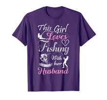 Ladda upp bild till gallerivisning, Funny shirts V-neck Tank top Hoodie sweatshirt usa uk au ca gifts for This Girl Loves Fishing With Her Husband Funny T Shirts 2530748