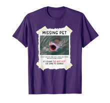 Ladda upp bild till gallerivisning, Missing Pet Cool Unique Funny Great White Shark T-Shirt 76434