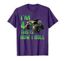 Ladda upp bild till gallerivisning, Im 4 This Is How I Roll 4 Years Old 4th Birthday Shirt 55720