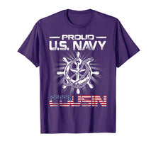 Ladda upp bild till gallerivisning, Funny shirts V-neck Tank top Hoodie sweatshirt usa uk au ca gifts for Proud US Navy Cousin T-Shirt 1385896