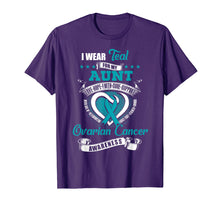 Ladda upp bild till gallerivisning, Funny shirts V-neck Tank top Hoodie sweatshirt usa uk au ca gifts for I Wear Teal For My Aunt Ovarian Cancer Awareness Shirt 2292387