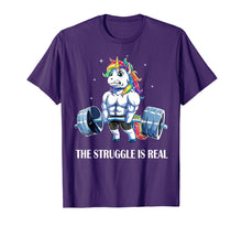 Ladda upp bild till gallerivisning, Funny shirts V-neck Tank top Hoodie sweatshirt usa uk au ca gifts for The Struggle Is Real Unicorn Tshirt For Sport Lovers Gymer 2632067