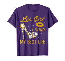 Ladda upp bild till gallerivisning, Funny shirts V-neck Tank top Hoodie sweatshirt usa uk au ca gifts for Leo Girl Living My Best Life Tshirt 4276552