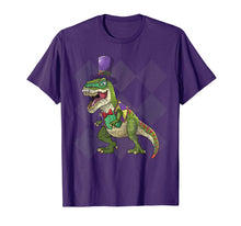 Ladda upp bild till gallerivisning, Kids Mardi Gras Shirt Dinosaur T Rex Beads Costume Grunge 1662694