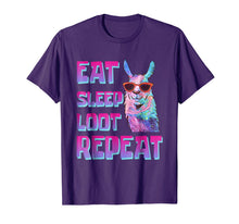Ladda upp bild till gallerivisning, Eat Sleep Loot Repeat LLAMA Tshirt Birthday Gift 102322