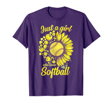 Ladda upp bild till gallerivisning, Funny shirts V-neck Tank top Hoodie sweatshirt usa uk au ca gifts for Just A Girl Who Loves Softball and Sunflower T-shirt 4059598