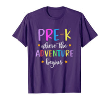 Ladda upp bild till gallerivisning, Pre-K Teacher Adventure Begins Teacher Preschool T-Shirt 109983