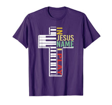 Ladda upp bild till gallerivisning, In Jesus Name I Play Piano Lovers Vintage Saying T-Shirt 388137