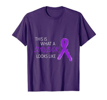 Ladda upp bild till gallerivisning, Domestic Violence Awareness Costume Purple Ribbon Gifts T-Shirt 1003467