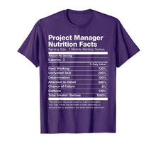 Ladda upp bild till gallerivisning, Project Manager Nutrition Facts Name Funny T-Shirt
