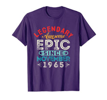 Ladda upp bild till gallerivisning, November 1965 Birthday Party Vintage Gifts For 54 Years T-Shirt 30819710