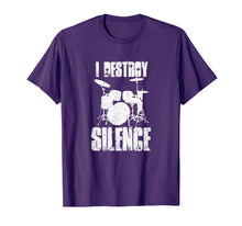Ladda upp bild till gallerivisning, Funny shirts V-neck Tank top Hoodie sweatshirt usa uk au ca gifts for I Destroy Silence Drums T Shirt Funny Drummer Gift T-Shirt 663760