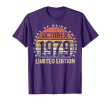 Ladda upp bild till gallerivisning, Born October 1979 Limited Edition 40th Birthday Gifts T-Shirt 775074
