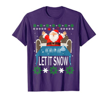 Ladda upp bild till gallerivisning, Let it Snow Cocaine Santa Funny Christmas T-Shirt-1267261