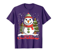 Ladda upp bild till gallerivisning, Snowman Merry Christmas Tree Snowflakes Cute Funny T-Shirt