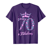 Ladda upp bild till gallerivisning, 70 years old & Fabulous Funny Womens 70th Birthday Gifts T-Shirt-354860